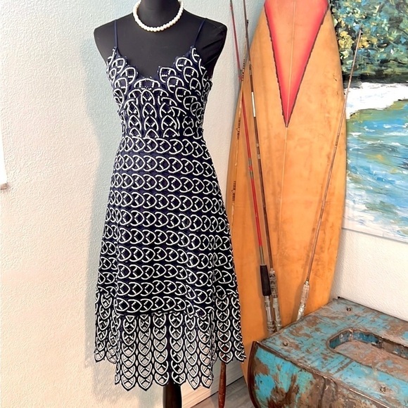 💙Gianni Bini, Stunning Nautical Gardens Dress, Excellent Condition, Size 0 - Picture 5 of 16